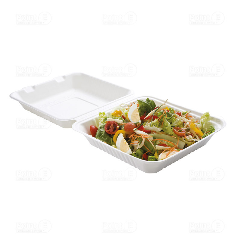 Lunch box carrées - Bagasse Lunch box carrées - Bagasse