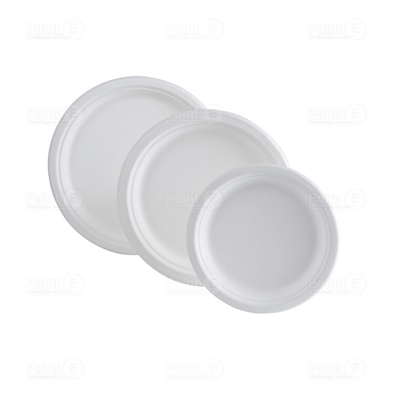 Assiettes rondes - Bagasse Assiettes rondes - Bagasse