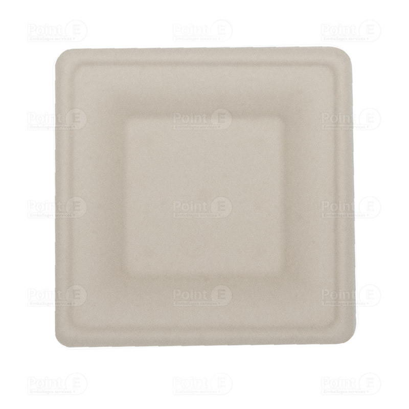 Assiettes carrées - Bagasse