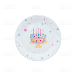 Assiettes "Gâteau anniversaire" - Carton