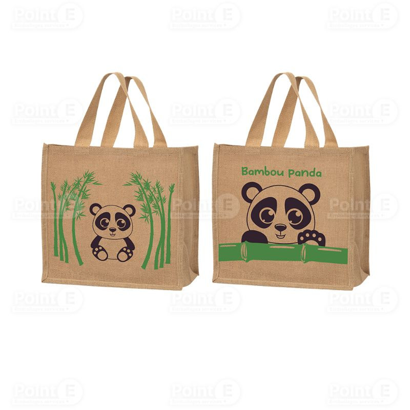 Cabas jute "Bambou Panda"