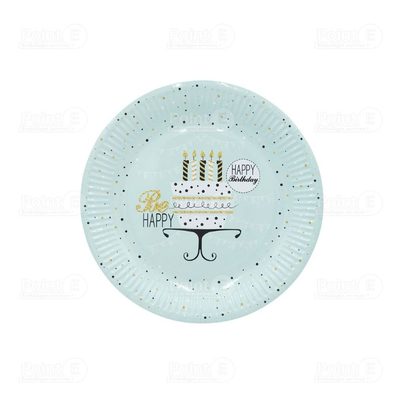 Assiettes "Happy Birthday" - Carton