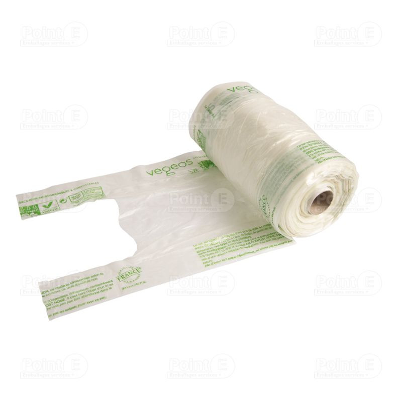 Sacs Bio bretelles à nouer en rouleaux à plat | 60% matières biosourcées Sacs Bio bretelles à nouer en rouleaux à plat | 60% matières biosourcées