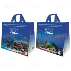 Sacs cabas issus de déchets marins