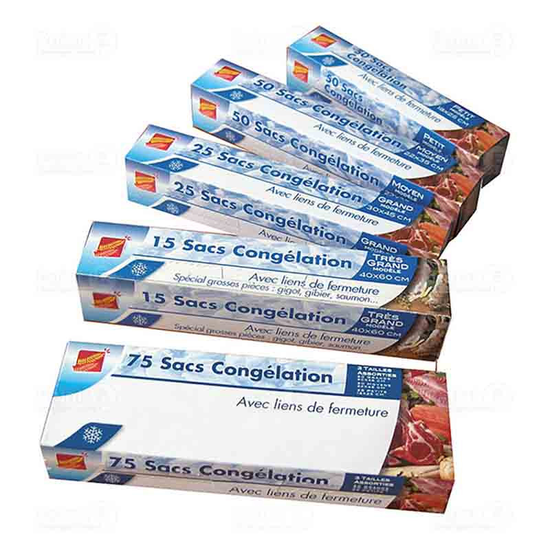 Sacs congélation - Fermeture par lien Sacs congélation - Fermeture par lien