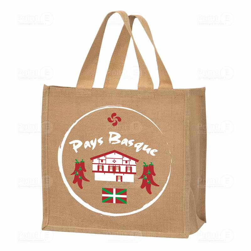 Cabas jute "Pays basque" Cabas jute "Pays basque"