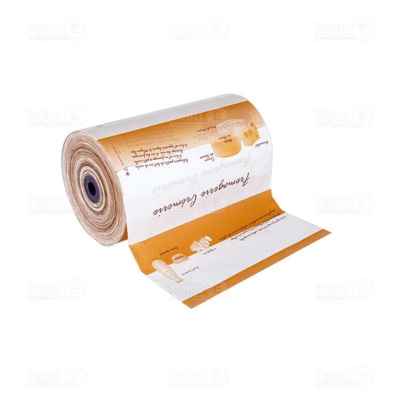 Papier thermoscellable en bobine "Fromagerie - Crèmerie" Papier thermoscellable en bobine "Fromagerie - Crèmerie"